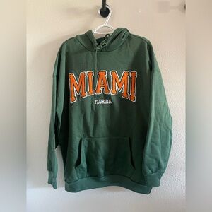 Charlotte Russe Miami Florida Green Oversized Hoodie